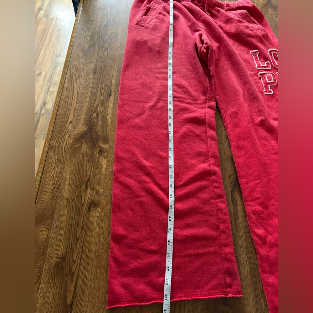Vintage Victoria’s Secret “PINK” Wide-Leg RED Boyfriend Style Sweatpants Small - Picture 10 of 10